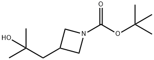 1-Azetidinecarboxylic acid, 3-(2-hydroxy-2-methylpropyl)-, 1,1-dimethylethyl est… 구조식 이미지