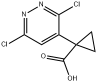 Cyclopropanecarboxylic acid, 1-(3,6-dichloro-4-pyridazinyl)- Structure