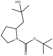 1-Pyrrolidinecarboxylic acid, 2-(2-hydroxy-2-methylpropyl)-, 1,1-dimethylethyl e… Structure