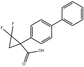 1-([1，1'-biphenyl]-4-yl)-2，2-difluorocyclopropane-1-carboxylic acid Structure