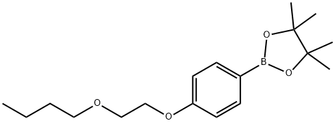 1,3,2-Dioxaborolane, 2-[4-(2-butoxyethoxy)phenyl]-4,4,5,5-tetramethyl- 구조식 이미지