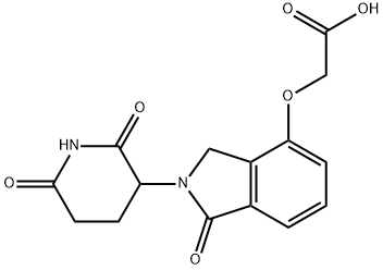 Acetic acid, 2-[[2-(2,6-dioxo-3-piperidinyl)-2,3-dihydro-1-oxo-1H-isoindol-4-yl]oxy]- 구조식 이미지