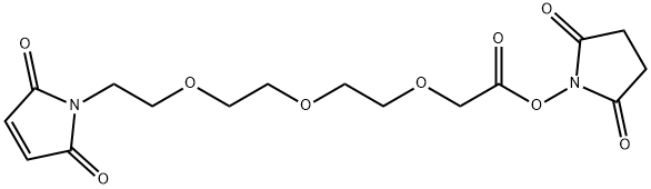 Acetic acid, 2-[2-[2-[2-(2,5-dihydro-2,5-dioxo-1H-pyrrol-1-yl)ethoxy]ethoxy]ethoxy]-, 2,5-dioxo-1-pyrrolidinyl ester Structure