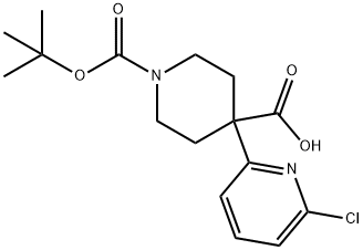 1,4-Piperidinedicarboxylic acid, 4-(6-chloro-2-pyridinyl)-, 1-(1,1-dimethylethyl) ester 구조식 이미지