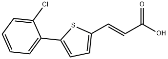 2-Propenoic acid, 3-[5-(2-chlorophenyl)-2-thienyl]-, (2E)- Structure