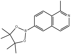 Isoquinoline, 1-methyl-6-(4,4,5,5-tetramethyl-1,3,2-dioxaborolan-2-yl)- Structure