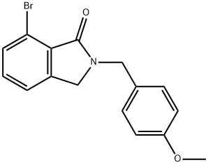 1H-Isoindol-1-one, 7-bromo-2,3-dihydro-2-[(4-methoxyphenyl)methyl]- 구조식 이미지