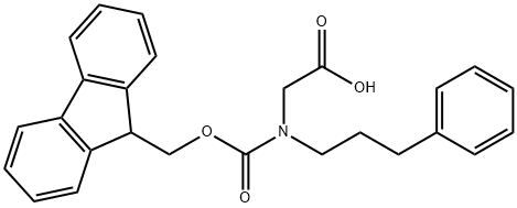 Glycine, N-[(9H-fluoren-9-ylmethoxy)carbonyl]-N-(3-phenylpropyl)- Structure