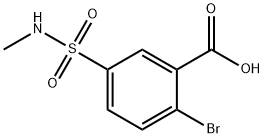 Benzoic acid, 2-bromo-5-[(methylamino)sulfonyl]- Structure