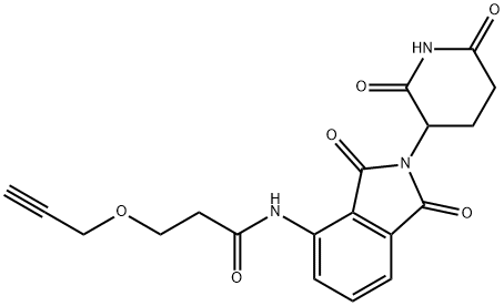 Propanamide, N-[2-(2,6-dioxo-3-piperidinyl)-2,3-dihydro-1,3-dioxo-1H-isoindol-4-yl]-3-(2-propyn-1-yloxy)- Structure