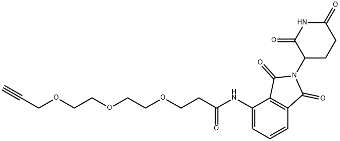 Propanamide, N-[2-(2,6-dioxo-3-piperidinyl)-2,3-dihydro-1,3-dioxo-1H-isoindol-4-yl]-3-[2-[2-(2-propyn-1-yloxy)ethoxy]ethoxy]- Structure