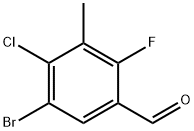 5-Bromo-4-chloro-2-fluoro-3-methylbenzaldehyde 구조식 이미지