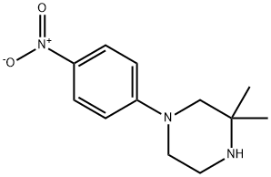 3,3-Dimethyl-1-(4-nitrophenyl)piperazine Structure