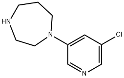 1-(5-Chloro-3-pyridinyl)hexahydro-1H-1,4-diazepine 구조식 이미지