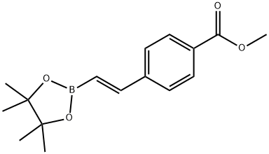 Benzoic acid, 4-[(1E)-2-(4,4,5,5-tetramethyl-1,3,2-dioxaborolan-2-yl)ethenyl]-, methyl ester Structure