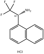 (R)-2,2,2-TRIFLUORO-1-(NAPHTHALEN-1-YL)ETHAN-1-AMINE HCL Structure