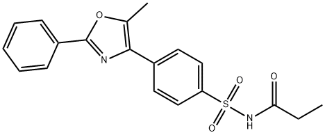 N-((4-(5-methyl-2-phenyloxazol-4-yl)phenyl)sulfonyl)propionamide Structure