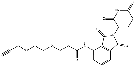 Propanamide, N-[2-(2,6-dioxo-3-piperidinyl)-2,3-dihydro-1,3-dioxo-1H-isoindol-4-yl]-3-[2-(2-propyn-1-yloxy)ethoxy]- Structure