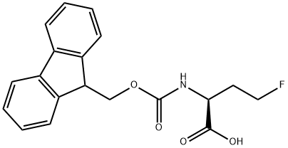 (S)-2-((((9H-Fluoren-9-yl)methoxy)carbonyl)amino)-4-fluorobutanoic acid Structure