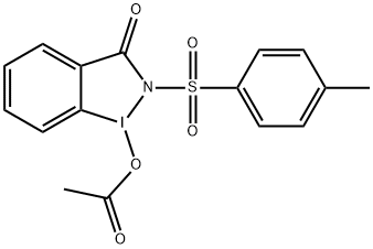 Acetic acid, 2,3-dihydro-2-[(4-methylphenyl)sulfonyl]-3-oxo-1H-1,2-benziodazol-1-yl ester Structure