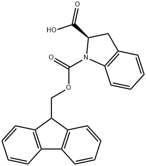 1H-Indole-1,2-dicarboxylic acid, 2,3-dihydro-, 1-(9H-fluoren-9-ylmethyl) ester, (2R)- Structure