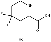 4,4-difluoropiperidine-2-carboxylic acid hydrochloride Structure