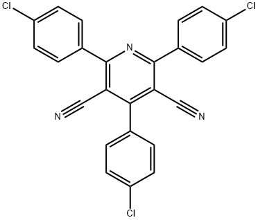 3,5-Pyridinedicarbonitrile, 2,4,6-tris(4-chlorophenyl)- Structure