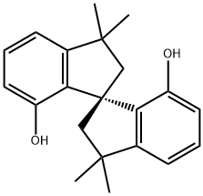 (1R)-2,2',3,3'-Tetrahydro-3,3,3',3'-tetramethyl-1,1'-spirobi[1H-indene]-7,7'-diol Structure