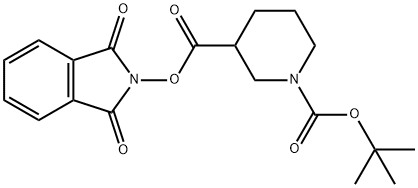 1,3-Piperidinedicarboxylic acid, 3-(1,3-dihydro-1,3-dioxo-2H-isoindol-2-yl) 1-(1,1-dimethylethyl) ester Structure