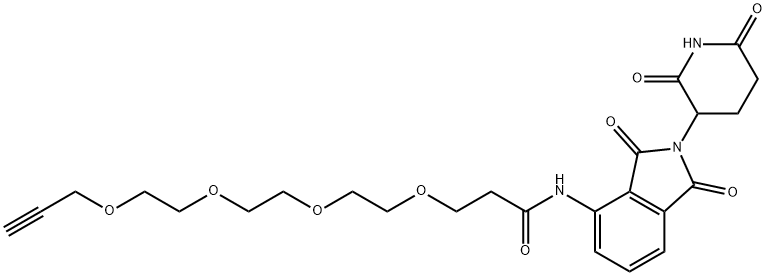 4,7,10,13-Tetraoxahexadec-15-ynamide, N-[2-(2,6-dioxo-3-piperidinyl)-2,3-dihydro-1,3-dioxo-1H-isoindol-4-yl]- Structure