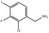 (2-chloro-3-fluoro-4-iodophenyl)methanamine Structure