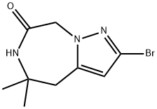 4H-Pyrazolo[1,5-d][1,4]diazepin-7(8H)-one, 2-bromo-5,6-dihydro-5,5-dimethyl- Structure