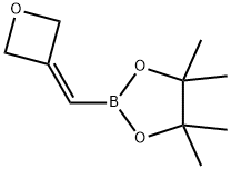 1,3,2-Dioxaborolane, 4,4,5,5-tetramethyl-2-(3-oxetanylidenemethyl)- Structure