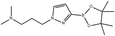 1H-Pyrazole-1-propanamine, N,N-dimethyl-3-(4,4,5,5-tetramethyl-1,3,2-dioxaborolan-2-yl)- Structure