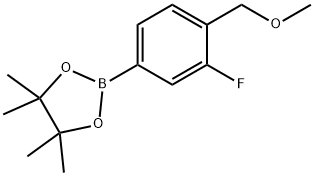 2-[3-Fluoro-4-
(methoxymethyl)phenyl]-4,4,5,5-
tetramethyl-1,3,2-dioxaborolane Structure