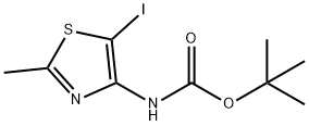 Carbamic acid, N-(5-iodo-2-methyl-4-thiazolyl)-, 1,1-dimethylethyl ester Structure