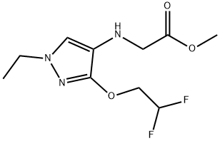 methyl N-[3-(2,2-difluoroethoxy)-1-ethyl-1H-pyrazol-4-yl]glycinate Structure