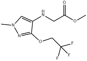 methyl N-[1-methyl-3-(2,2,2-trifluoroethoxy)-1H-pyrazol-4-yl]glycinate Structure