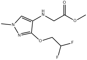 methyl N-[3-(2,2-difluoroethoxy)-1-methyl-1H-pyrazol-4-yl]glycinate Structure