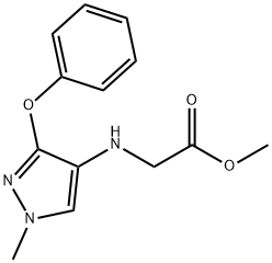 methyl N-(1-methyl-3-phenoxy-1H-pyrazol-4-yl)glycinate Structure