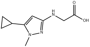 N-(5-cyclopropyl-1-methyl-1H-pyrazol-3-yl)glycine Structure