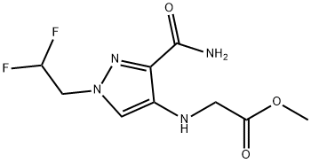 methyl N-[3-(aminocarbonyl)-1-(2,2-difluoroethyl)-1H-pyrazol-4-yl]glycinate Structure