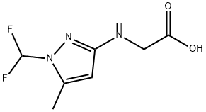 N-[1-(difluoromethyl)-5-methyl-1H-pyrazol-3-yl]glycine Structure