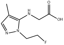 N-[1-(2-fluoroethyl)-4-methyl-1H-pyrazol-5-yl]glycine Structure