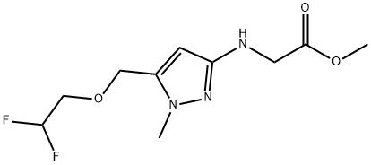 methyl N-{5-[(2,2-difluoroethoxy)methyl]-1-methyl-1H-pyrazol-3-yl}glycinate Structure