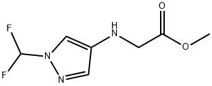 methyl N-[1-(difluoromethyl)-1H-pyrazol-4-yl]glycinate Structure