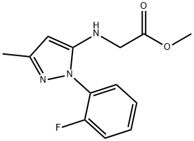 methyl N-[1-(2-fluorophenyl)-3-methyl-1H-pyrazol-5-yl]glycinate Structure