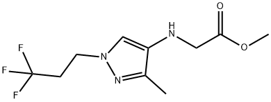 methyl N-[3-methyl-1-(3,3,3-trifluoropropyl)-1H-pyrazol-4-yl]glycinate Structure