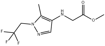 methyl N-[5-methyl-1-(2,2,2-trifluoroethyl)-1H-pyrazol-4-yl]glycinate Structure