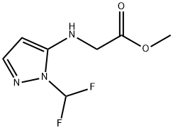 methyl N-[1-(difluoromethyl)-1H-pyrazol-5-yl]glycinate Structure